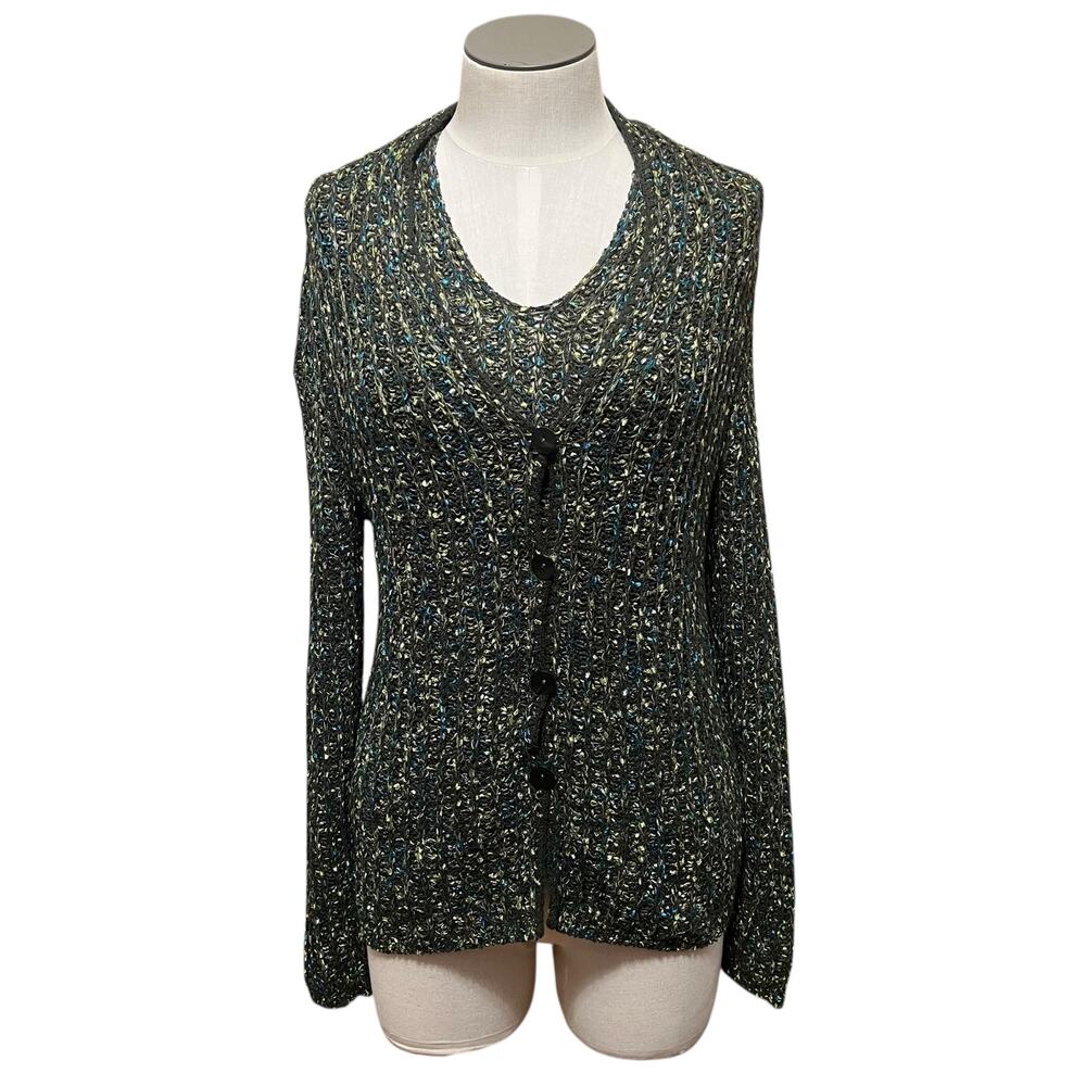 Sigrid Olsen Womens Vintage Heavy Knit Cottage Grunge Cardigan Twinset Sz SP